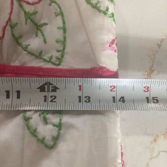 Lilly Pulitzer Amber Fruit Punch Embroidered Lined Dress Sz 4P Empire - Picture 8 of 9